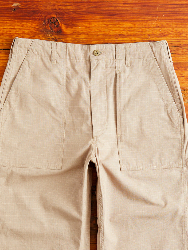 Fatigue Pants in Khaki Cotton Ripstop