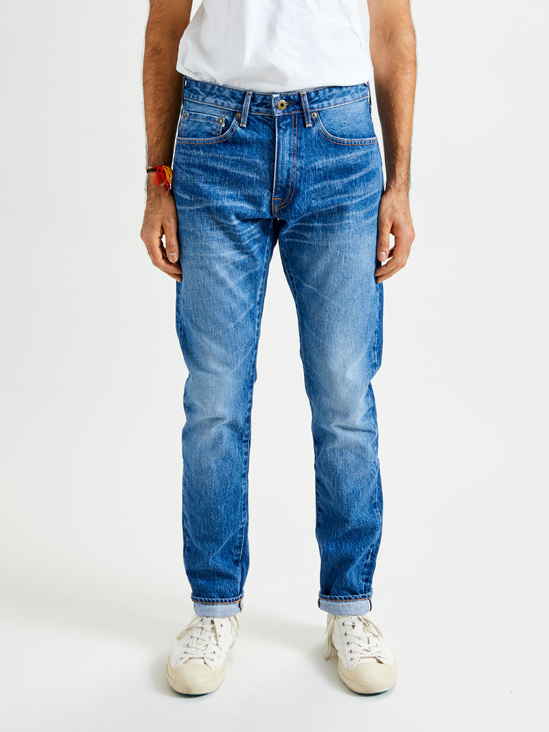 J201-MID "Circle Washed" 14.8oz Washed Selvedge Denim - Tapered Fit