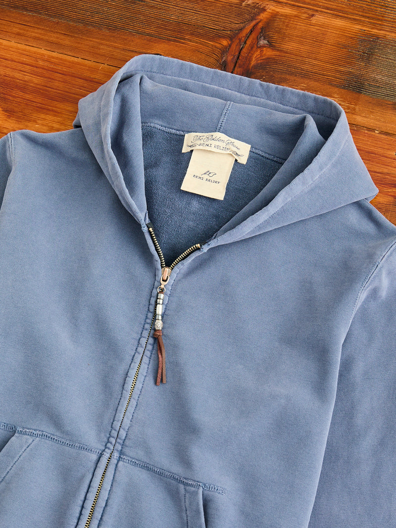 Special Finish Zip Hoodie in Navy