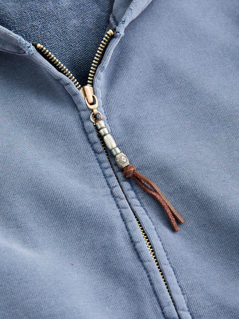 Special Finish Zip Hoodie in Navy