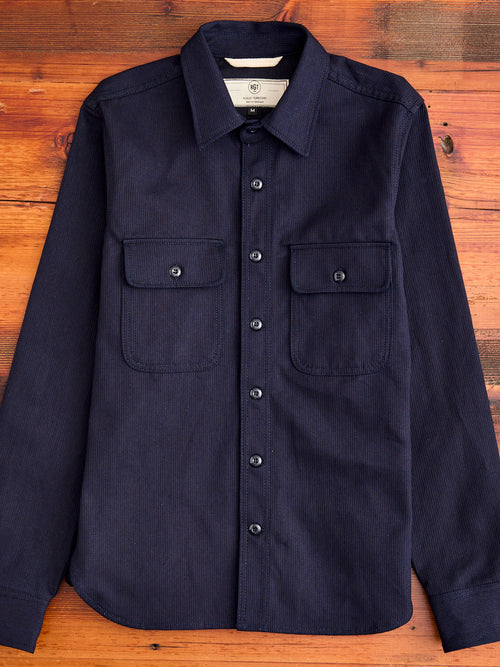 "Field Shirt" in Indigo Whip Cord