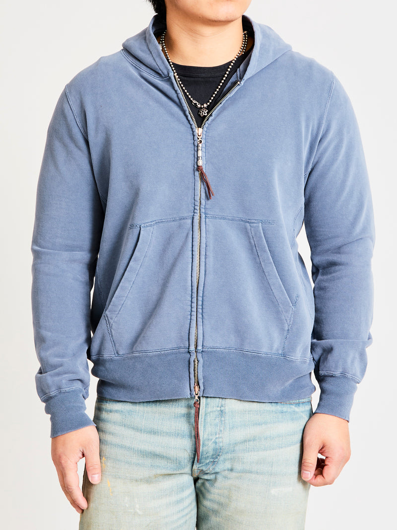 Special Finish Zip Hoodie in Navy