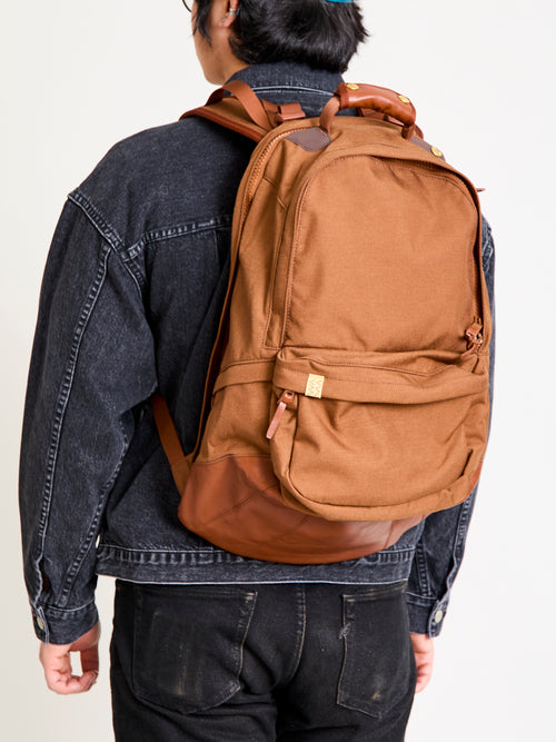 Cordura 22L Backpack in Brown Lambskin