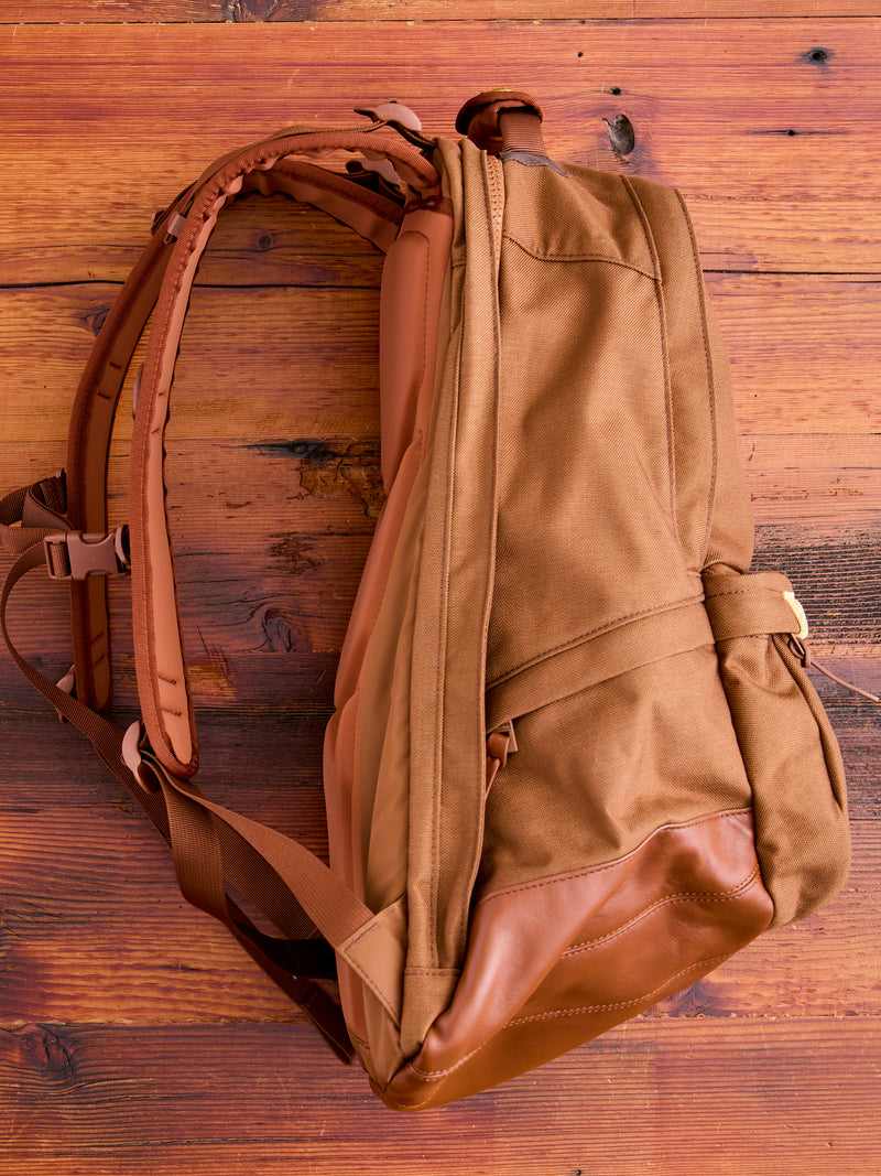 Cordura 22L Backpack in Brown Lambskin