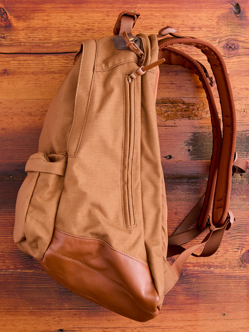 Cordura 22L Backpack in Brown Lambskin