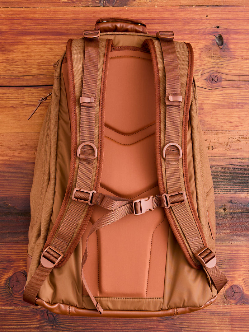 Cordura 22L Backpack in Brown Lambskin