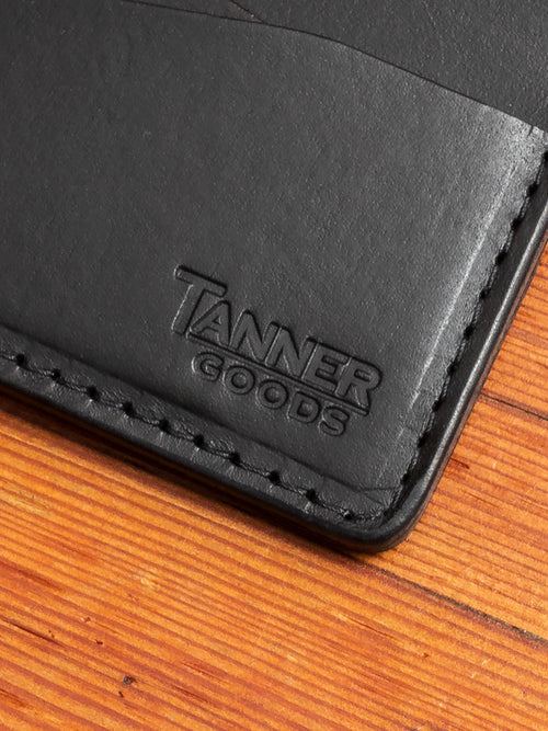 "Journeyman" Leather Card Wallet in Black