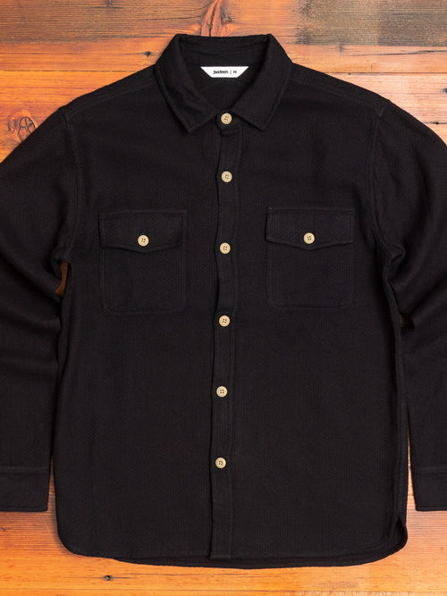 CPO Shirt in Black Overdye Sashiko