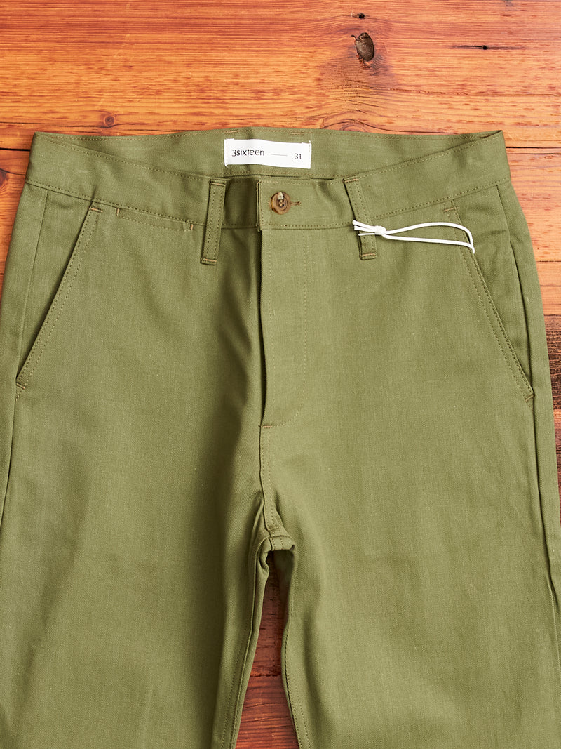 CH-55x 12oz Selvedge Chino in Olive