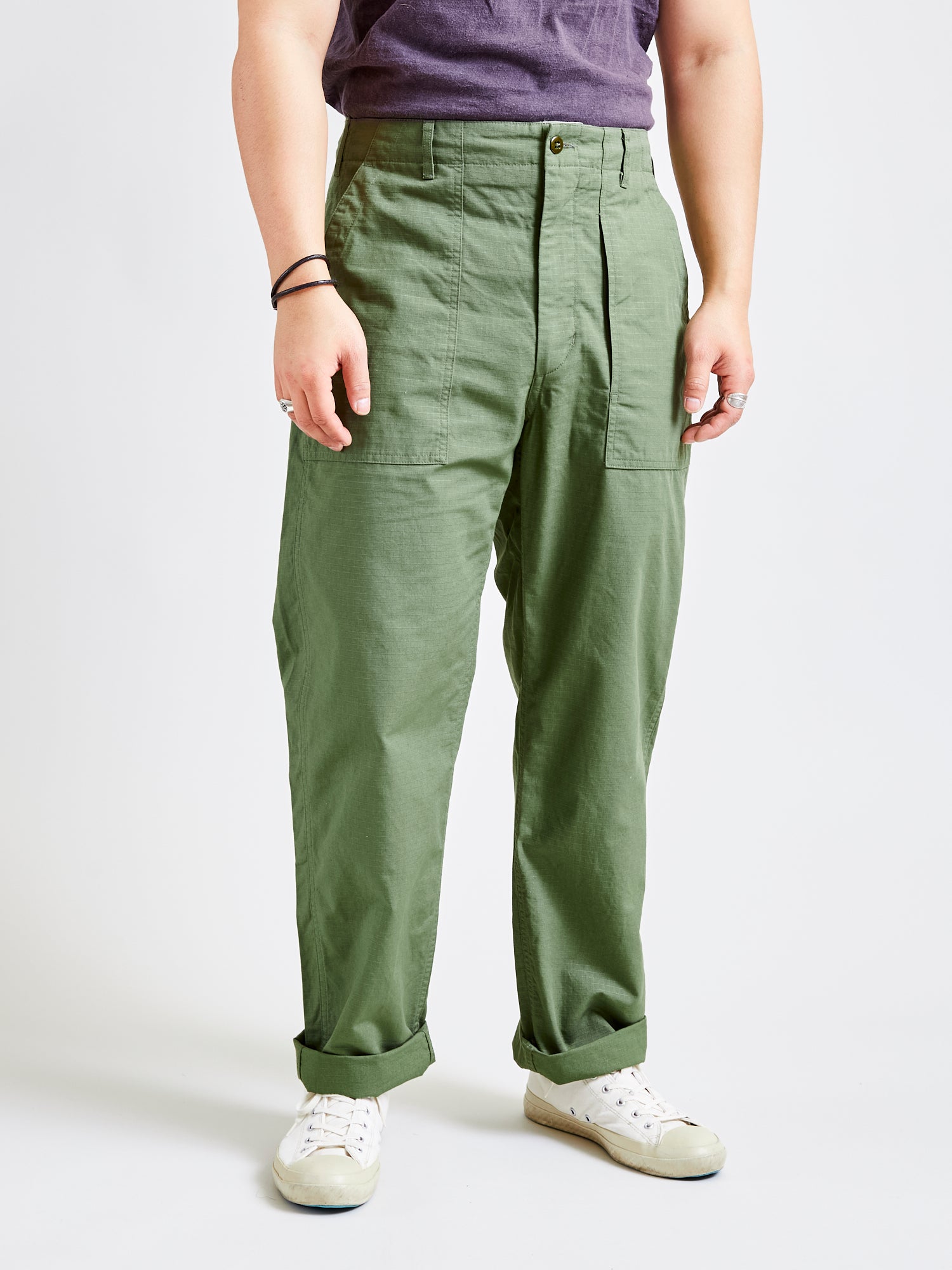 Engineered Garments Fatigue Pants in Olive Cotton Ripstop Small