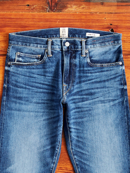 "Neil" 10.5oz Indigo Washed Stretch Selvedge Denim - Pen Slim