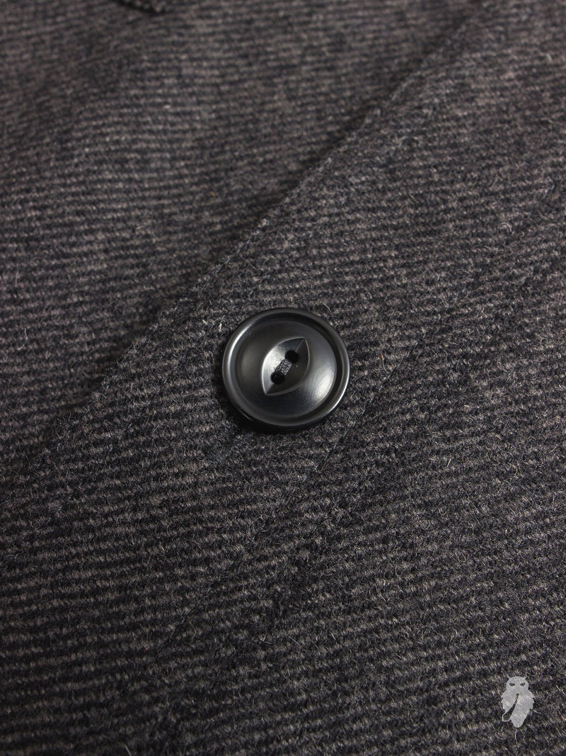 Wool Twill CPO Shirt in Grey