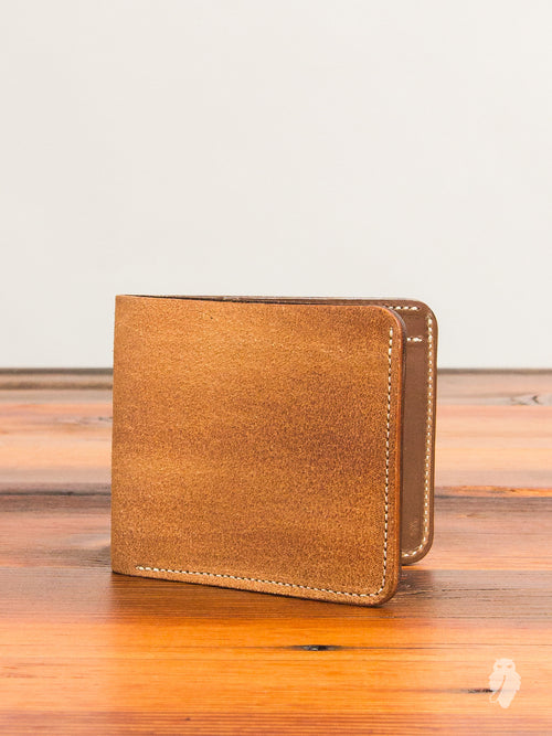 Bifold Wallet in Rough-Out Natural Horse Hide