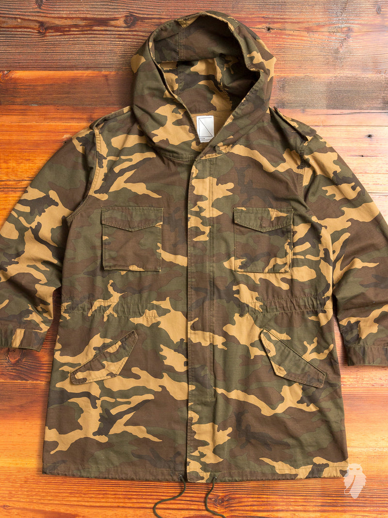 Military Field Jacket in Woodland Camo