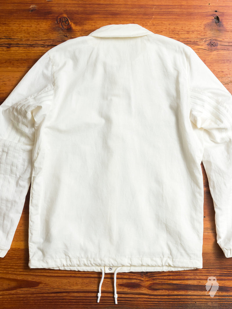 Linen Coaches Jacket in Off White