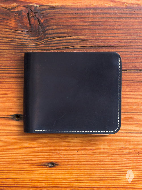 Shell Cordovan Bifold Wallet in Navy