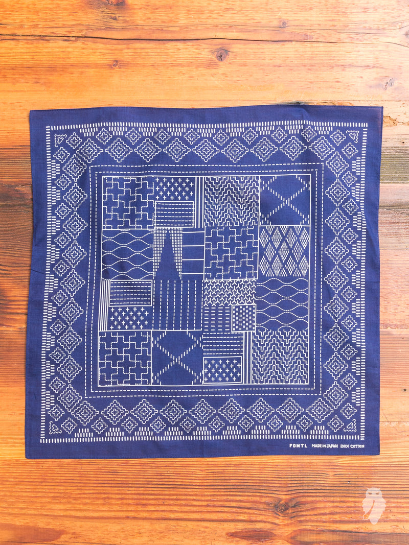 Patchwork Bandana in Navy