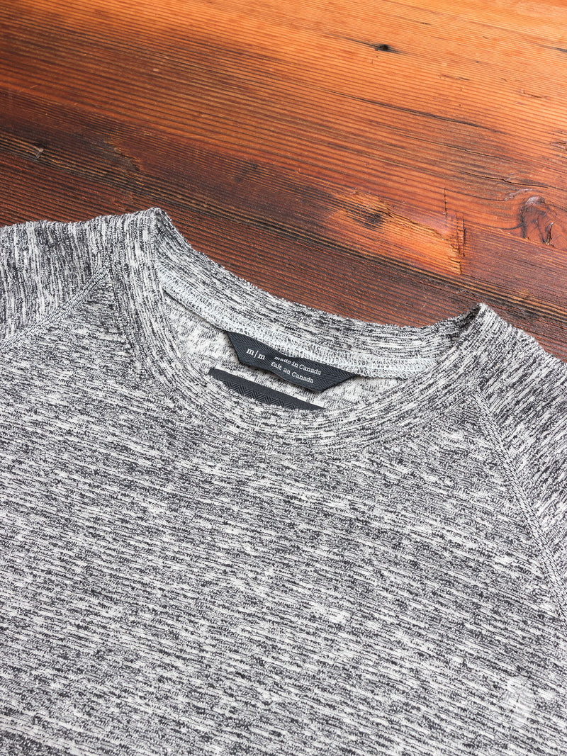 Loop Knit Raglan T-Shirt in Static Black