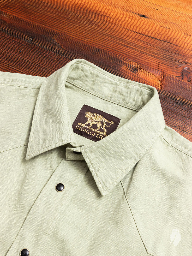 Dollard Western Shirt in Sage Green