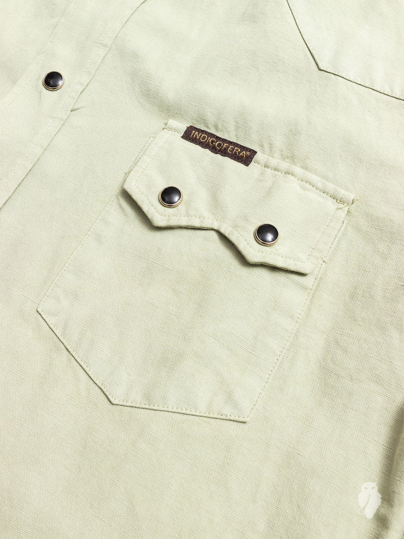 Dollard Western Shirt in Sage Green