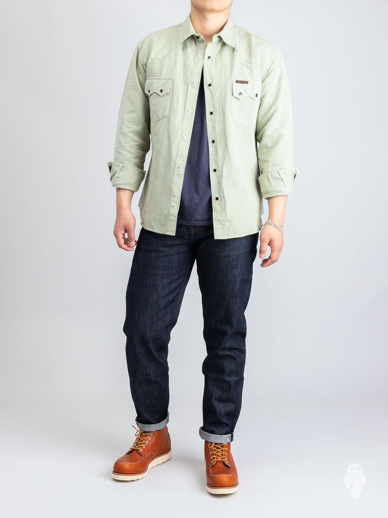 Dollard Western Shirt in Sage Green