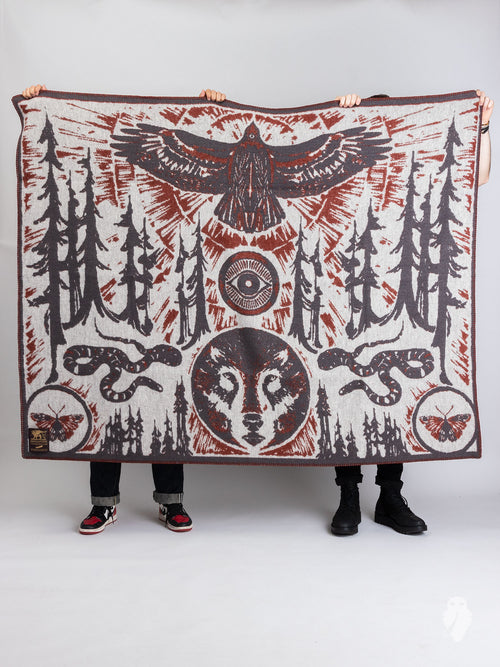 "Eye of the Forest" Norwegian Wool Blanket