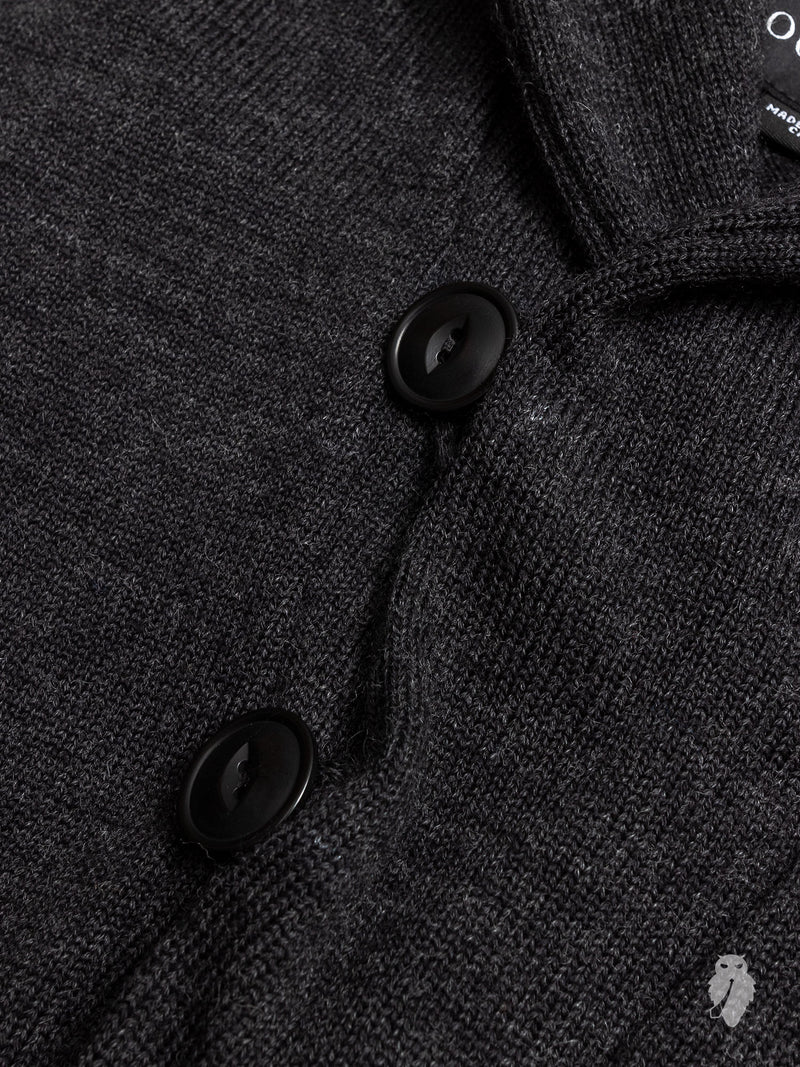 Shawl Collar Cardigan in Charcoal