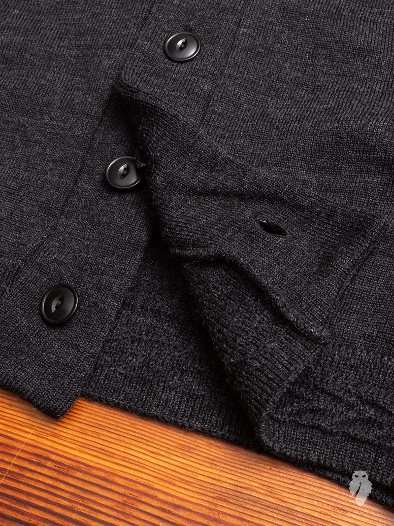 Shawl Collar Cardigan in Charcoal