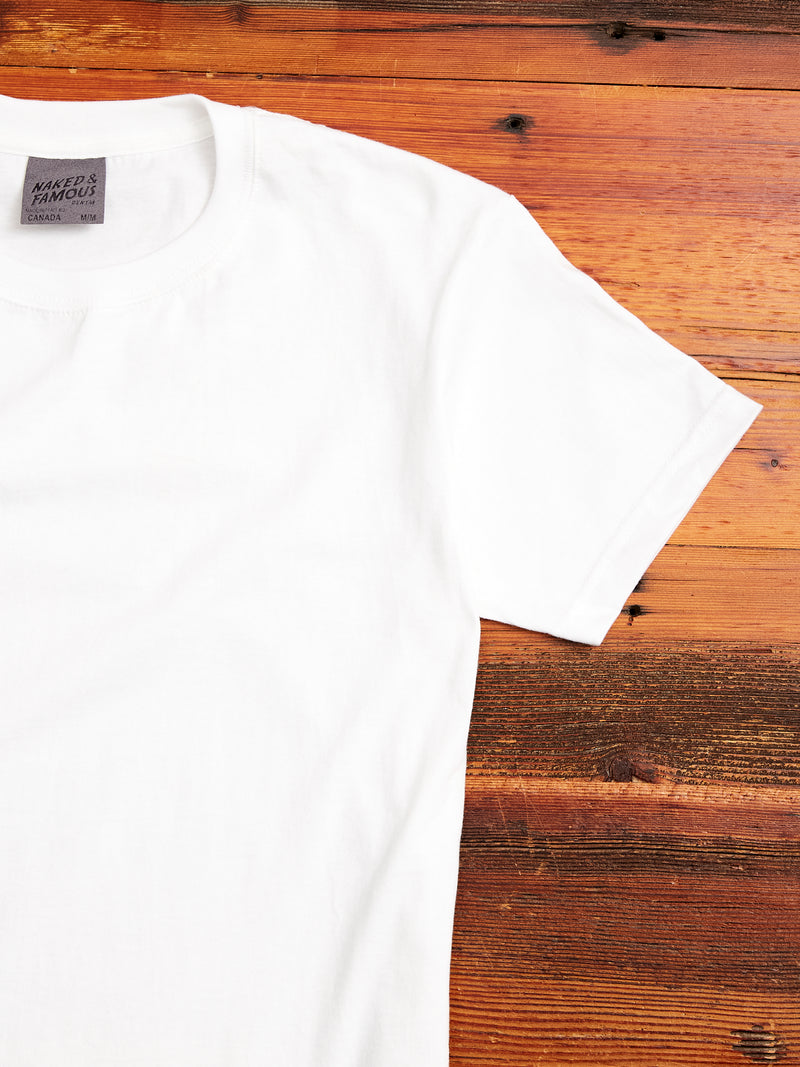 Circular-Knit T-Shirt in White