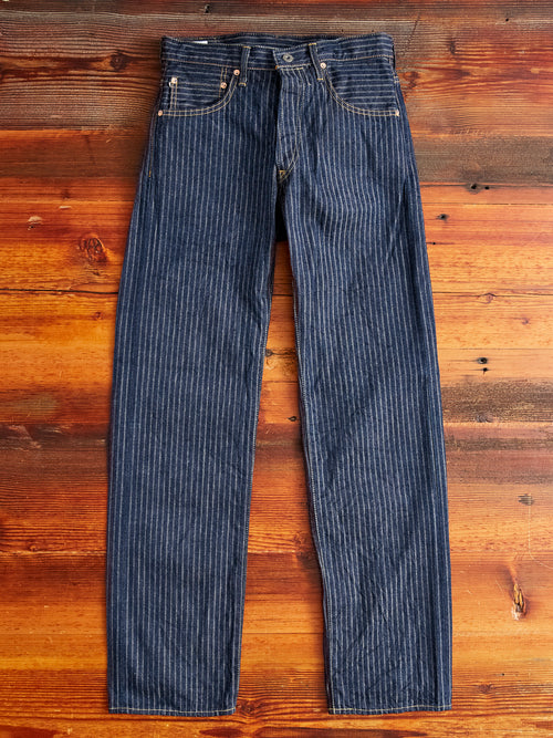 022-HJS 12oz Jacquard Stripe Selvedge Denim - Relaxed Straight Fit