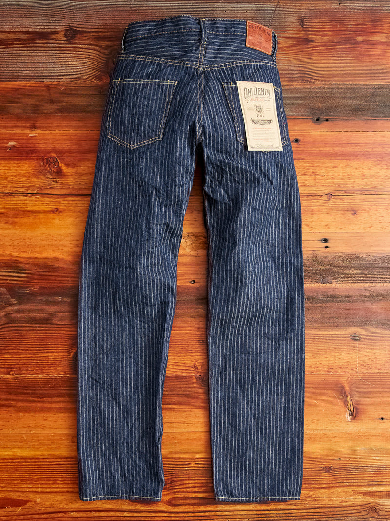 022-HJS 12oz Jacquard Stripe Selvedge Denim - Relaxed Straight Fit