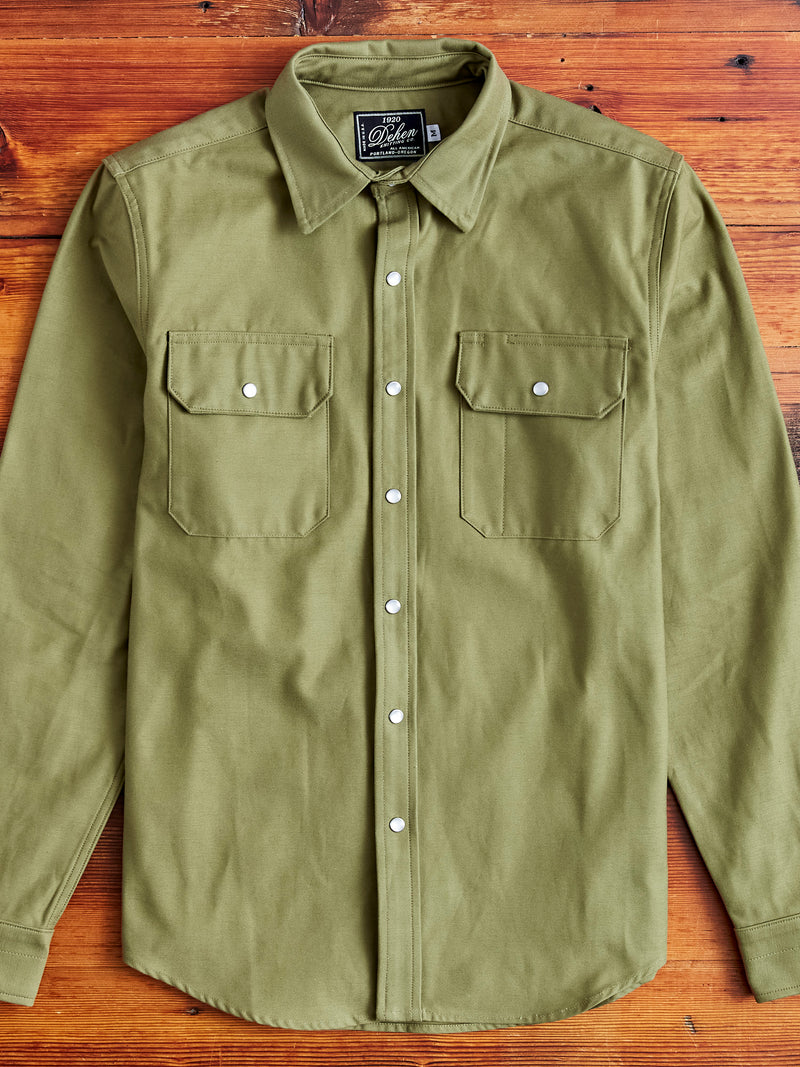 Drover Overshirt in Fatigue Sateen