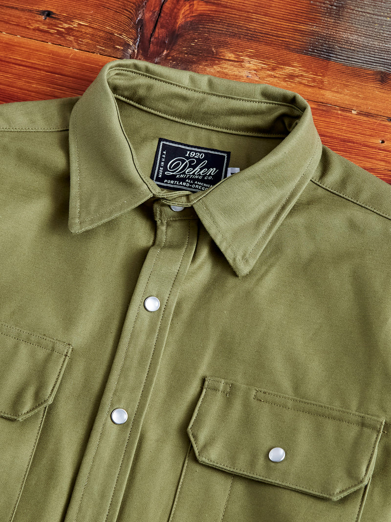 Drover Overshirt in Fatigue Sateen