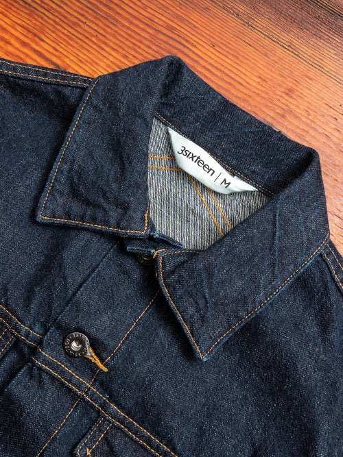 3sixteen x Blue Owl "Gold Rush" Modified Type-3 Denim Jacket in Indigo