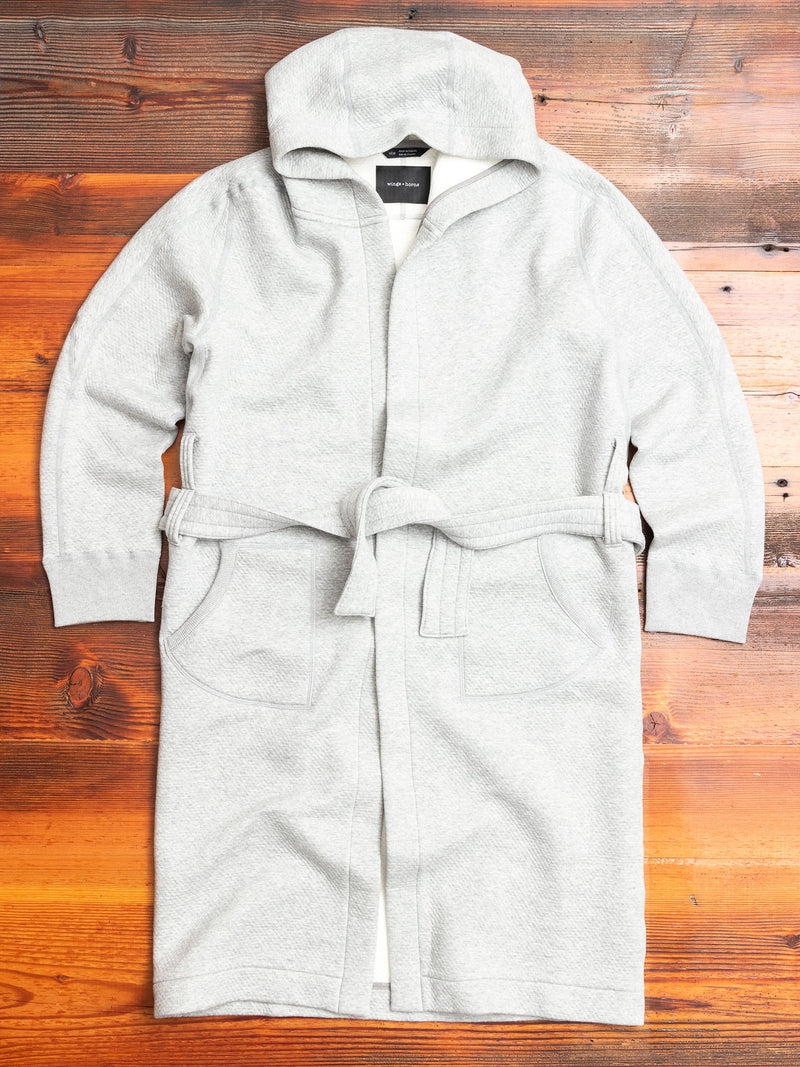 Cabin Fleece Robe in Heather Grey