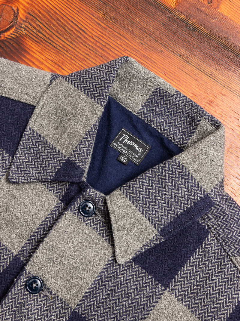 CPO Shirt Jacket in Navy Check