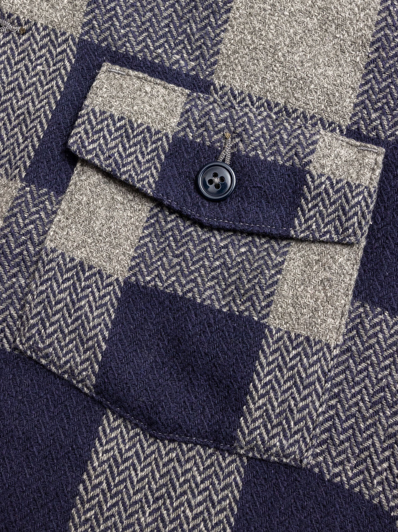 CPO Shirt Jacket in Navy Check