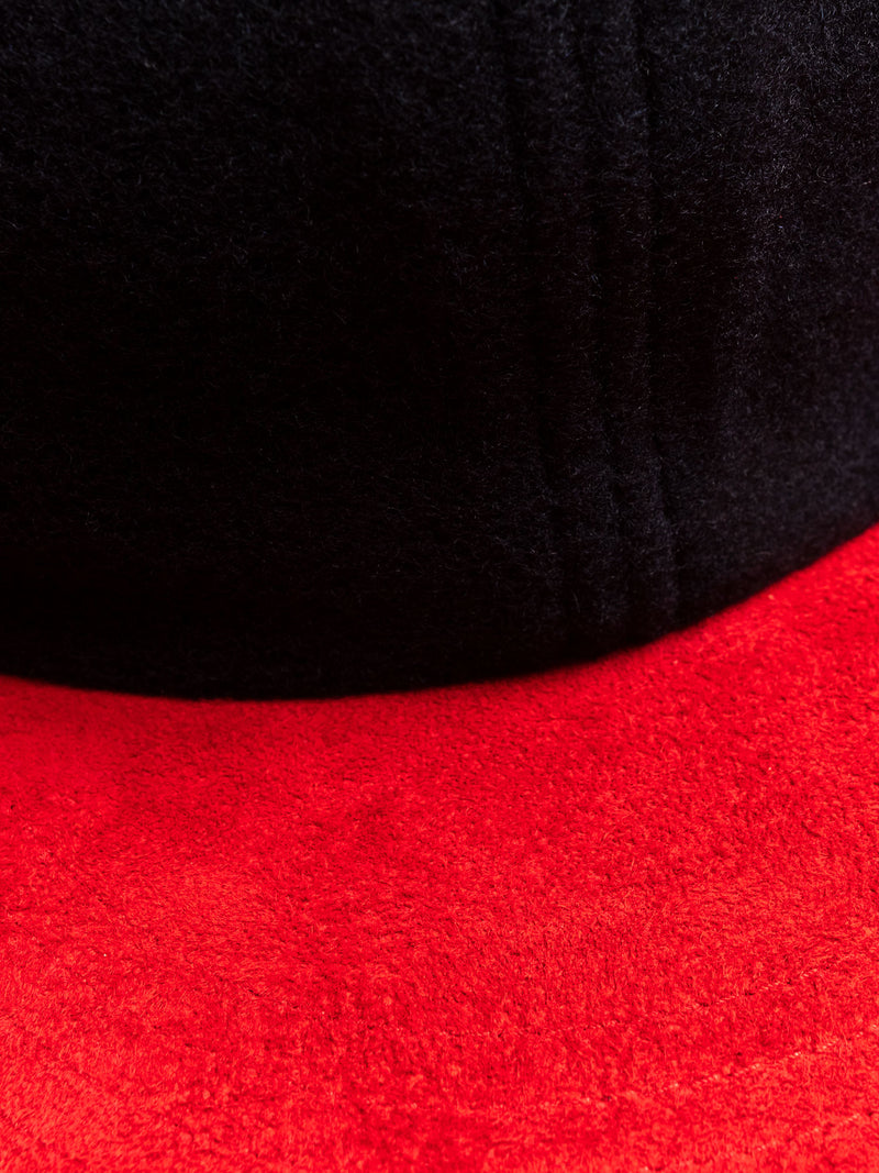 2 Tone Wool Cap in Navy/Red