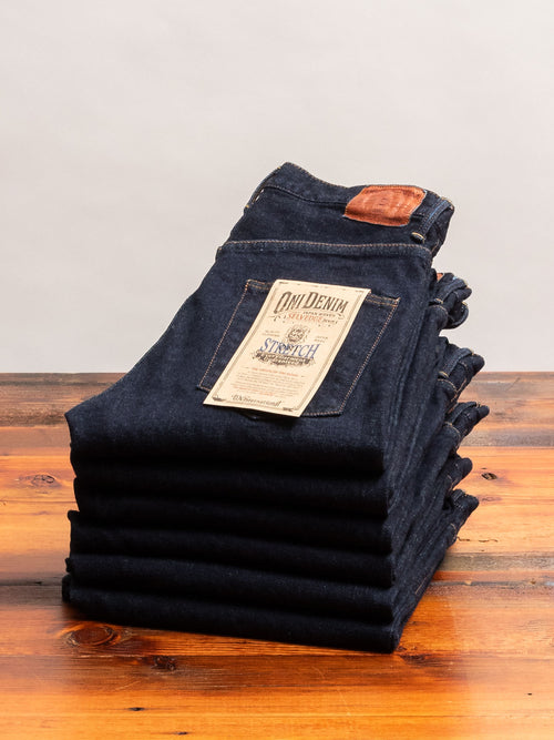 922S-LGY "Grey Overdye" 15oz Stretch Selvedge Denim - High Tapered Fit