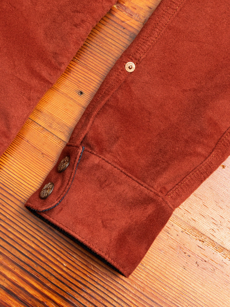 Copeland Moleskin Shirt in Rust