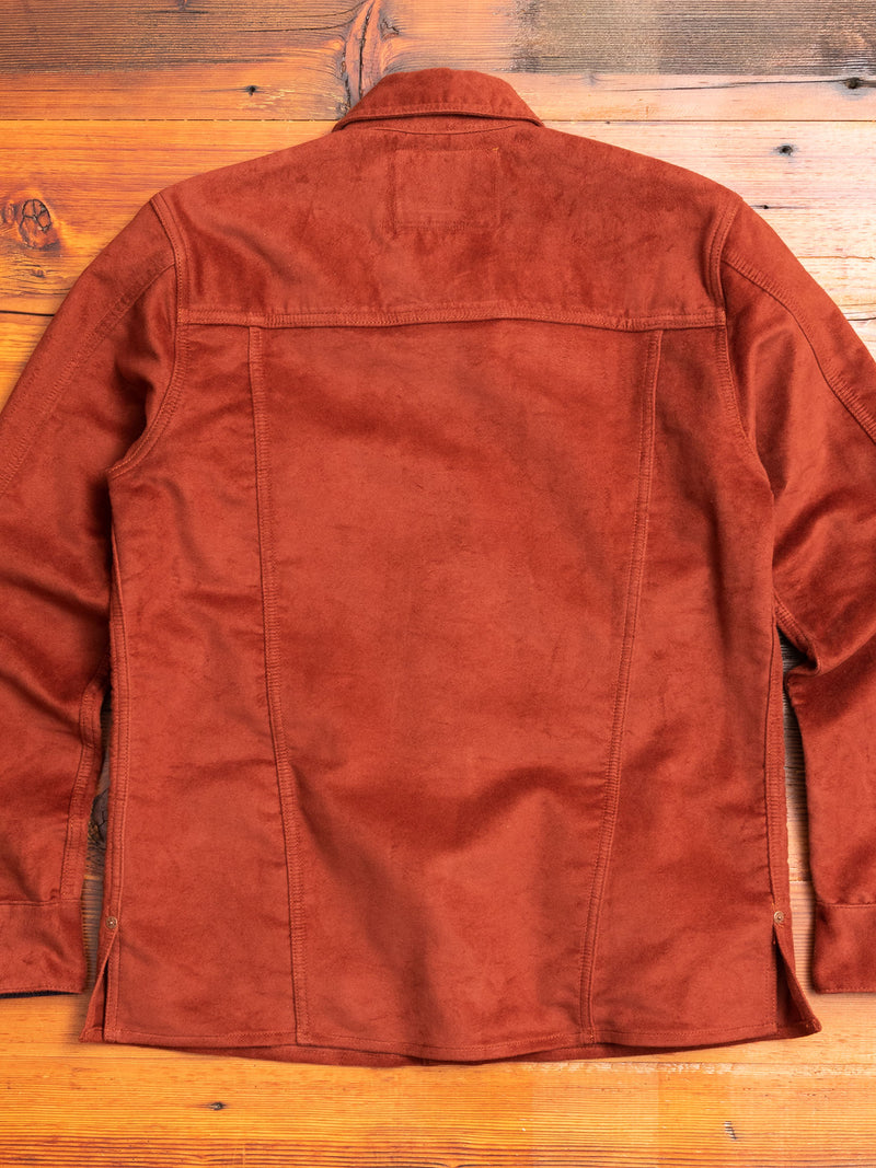 Copeland Moleskin Shirt in Rust