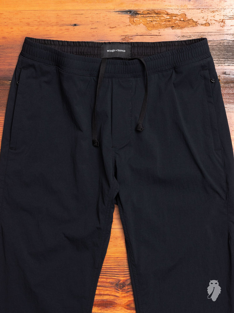 Stretch Nylon Pant in Black