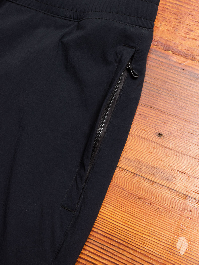 Stretch Nylon Pant in Black