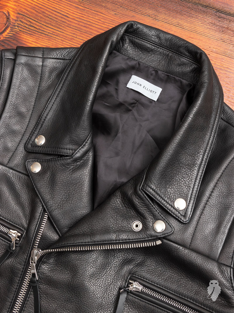 Riders Jacket in Black Cowhide