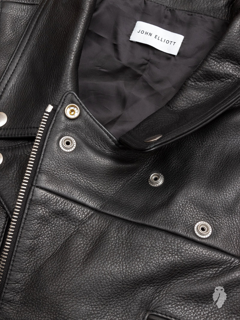 Riders Jacket in Black Cowhide