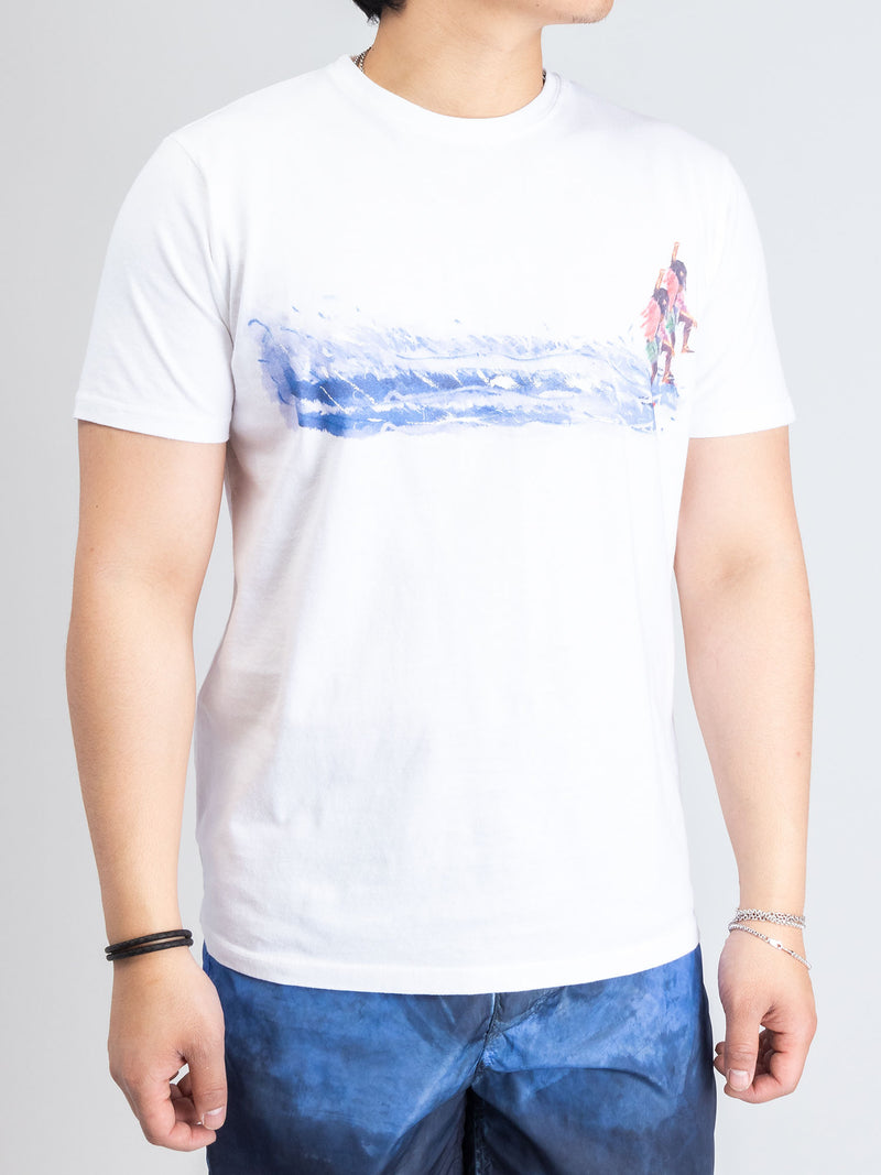 "Mirage Surfer" T-Shirt in White