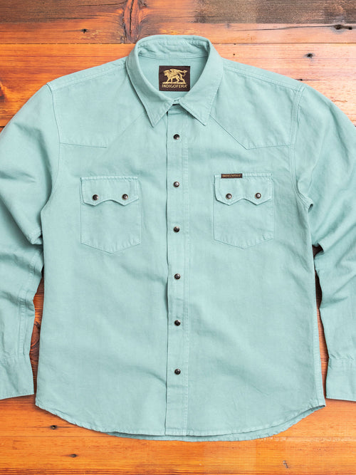 Dollard Western Shirt in Oil Blue