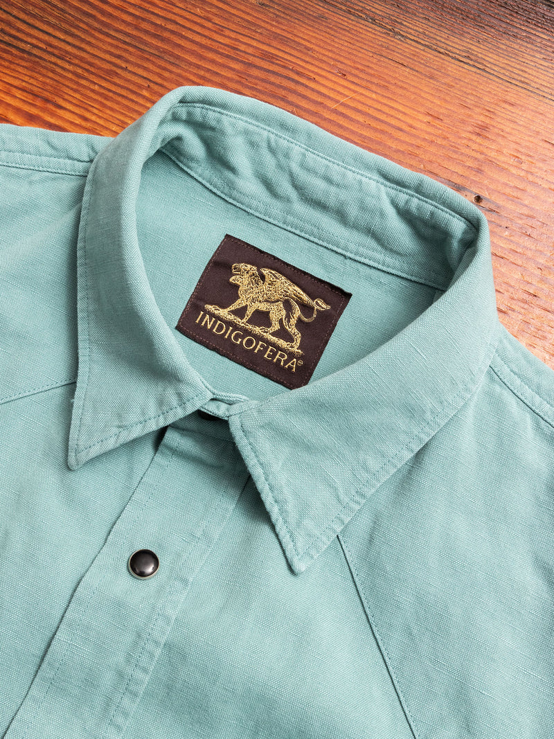 Dollard Western Shirt in Oil Blue