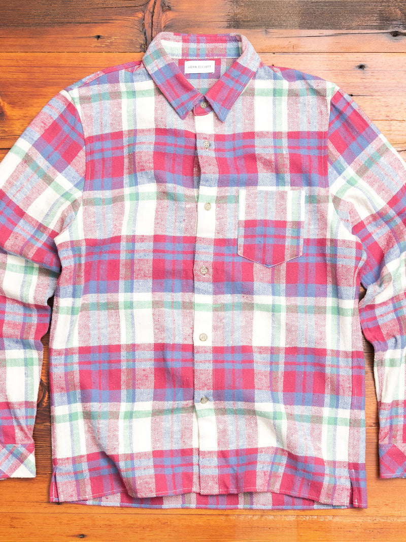 Sly Straight Hem Flannel in Sour Patch