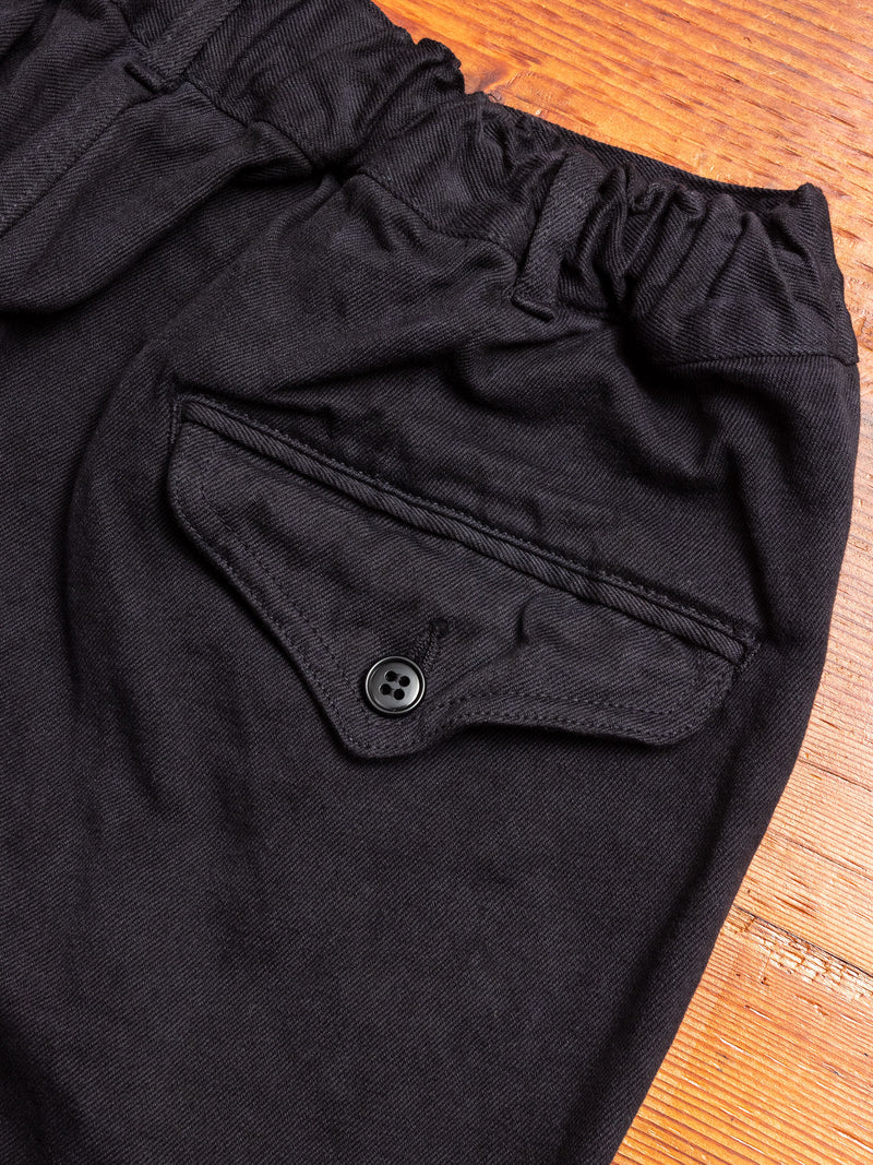 Linen Tapered Pants in Black